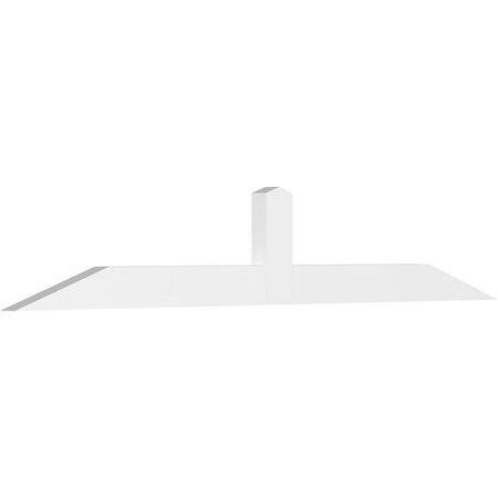 Ekena Millwork Portland Architectural Grade PVC Gable Bracket, 72"W x 12"H x 2"D x 4"F, 4/12 Pitch GBP072X12X0204POR00